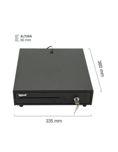 iggual Cajón Portamonedas IRON-10 38cm 4+6 negro