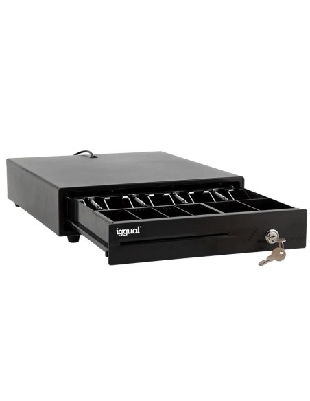 iggual Cajón Portamonedas IRON-10 38cm 4+6 negro