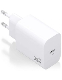 Cargador de Pared GaN Aisens A110-0940/ 1xUSB Tipo-C/ 30W/ Blanco