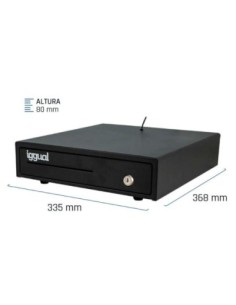 iggual Cajón Portamonedas IRON-15 37cm 4+8 negro 2