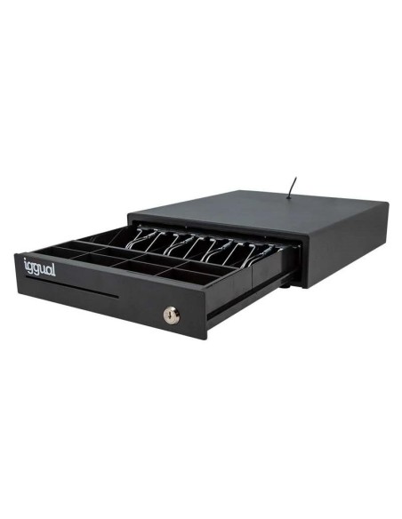 iggual Cajón Portamonedas IRON-15 37cm 4+8 negro