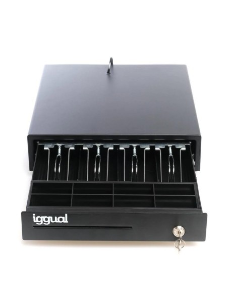 iggual Cajón Portamonedas IRON-15 37cm 4+8 negro