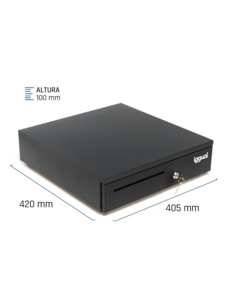 iggual Cajón Portamonedas IRON-35 42cm 5+6 negro