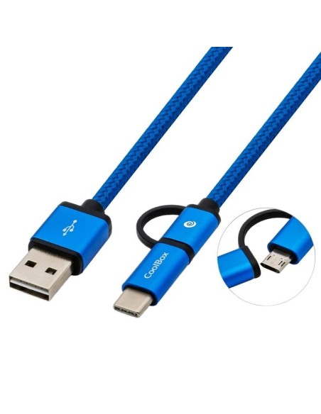 Coolbox Cable MULTIUSB MICRO/C Azul