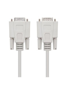 Nanocable Cable Serie RS232. DB9 M-H. Beige. 1.8m 2