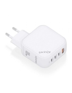 Cargador de Pared GaN Aisens ASCH-100W4P028-W/ 3xUSB Tipo-C/ 1x USB/ 100W