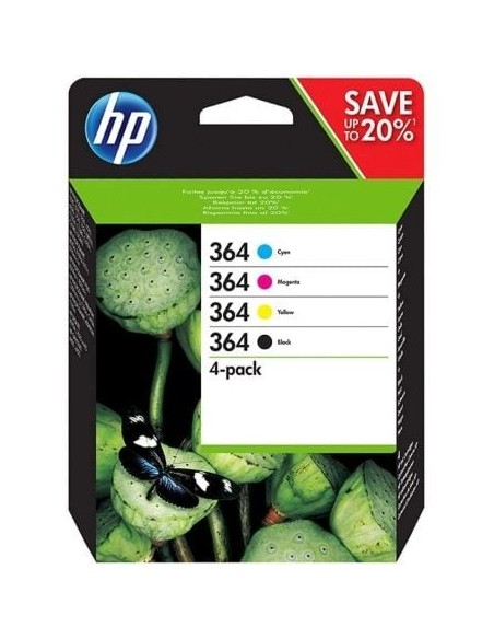 Cartucho de Tinta Original HP nº364 Multipack/ Negro/ Magenta/ Cian/ Amarillo