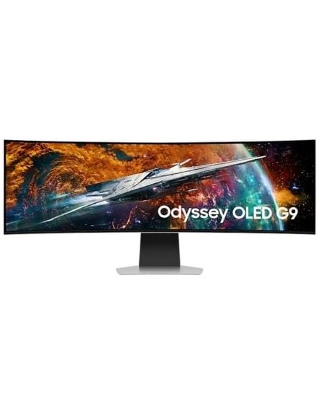 Smart Monitor Gaming Ultrapanorámico Curvo Samsung Odyssey OLEDG9 S49CG954SU 49'/ Dual QHD/ 0.03ms/ 240Hz/ OLED/ Multimedia/ Regulable en altura/Plata