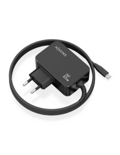 Cargador de Pared GaN Aisens ASCH-1PD65WL033-BK/ 1xUSB Tipo-C + Cable 1.8m/ 65W