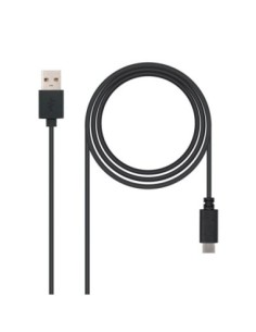 Nanocable Cable USB 2.0 3A Tipo USB-C/M-A/M 1 M