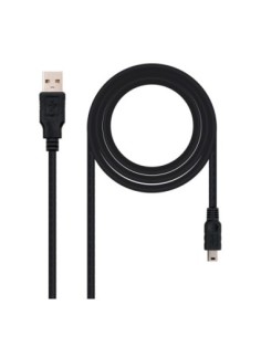 Nanocable Cable USB 2.0. A/M-Mini B/M. negro. 0.5m