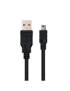 Nanocable Cable USB 2.0. A/M-Mini B/M. negro. 0.5m 2