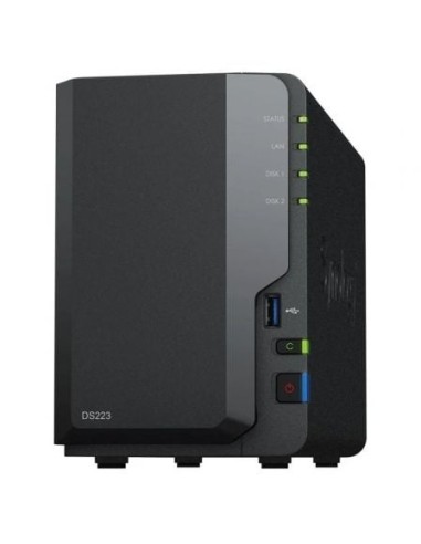 NAS Synology Diskstation DS223/ 2 Bahías 3.5'- 2.5'/ 2GB DDR4/ Formato Torre