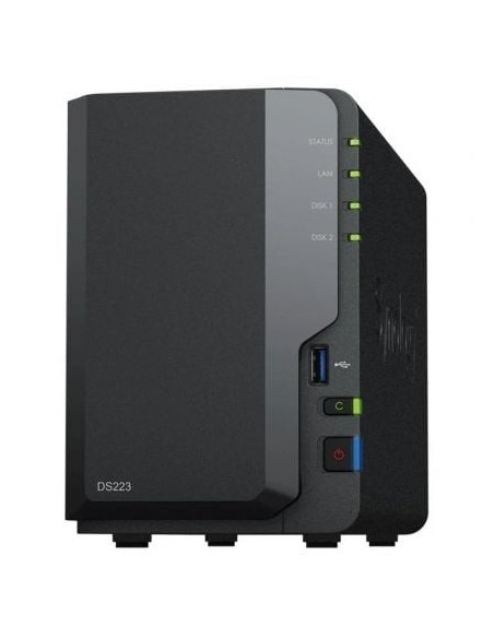 NAS Synology Diskstation DS223/ 2 Bahías 3.5'- 2.5'/ 2GB DDR4/ Formato Torre