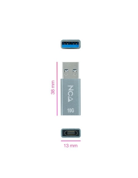Nanocable Adaptador USB-A/M 3.1 GEN2 a USB-C/H