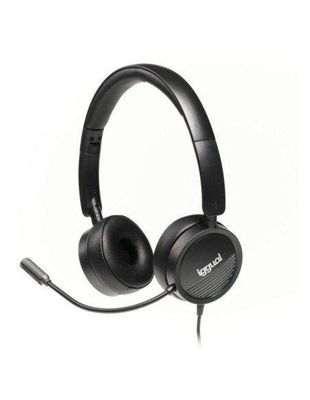 iggual Auriculares con micro Dual Tech USB/3,5 mm