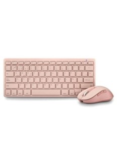 NGS KIT TECLADO Y RATON MULTIFUNCION RECARG ROSA