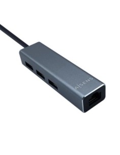Aisens Conversor USB 3.0 Ethernet + 3 usb3.0 gris 2