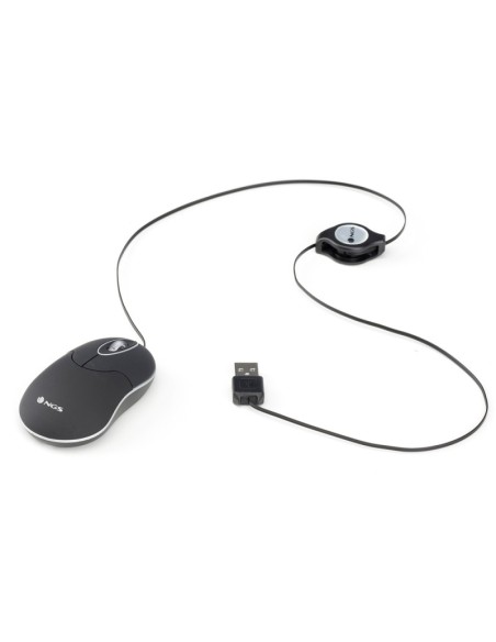 NGS Ratón Retráctil SINBLACK 1000dpi Negro