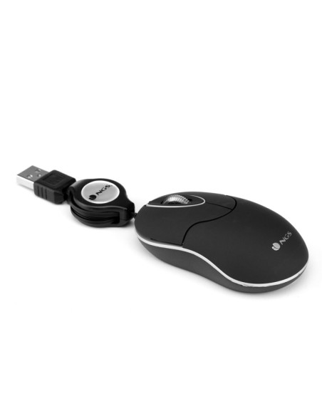 NGS Ratón Retráctil SINBLACK 1000dpi Negro