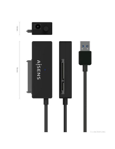 Aisens Adaptador SATA a USB-A 3.0 Discos 2.5/3.5