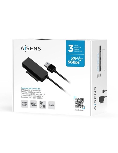 Aisens Adaptador SATA a USB-A 3.0 Discos 2.5/3.5