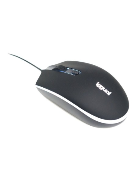 iggual Ratón óptico COM-LED-1600DPI negro