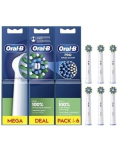 Cabezal de Recambio Braun para cepillo Braun Oral-B Pro Cross Action/ Pack 6 uds