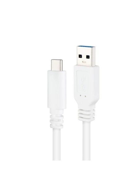 Nanocable Cable USB 3.1 Gen2 USB-C/A 1 M Blanco