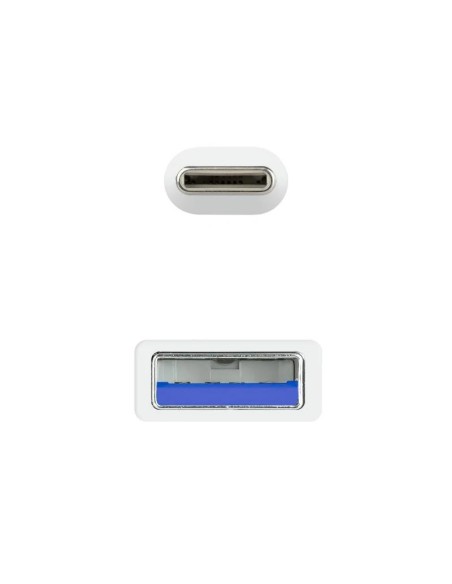 Nanocable Cable USB 3.1 Gen2 USB-C/A 1 M Blanco