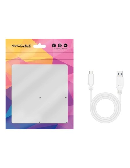 Nanocable Cable USB 3.1 Gen2 USB-C/A 1 M Blanco