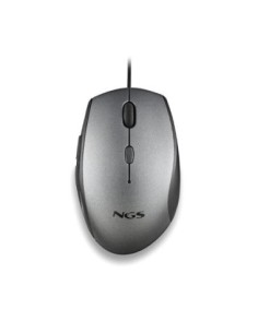 NGS WIRED ERGO SILENT MOUSE + USB TYPE C ADAP GRAY 2
