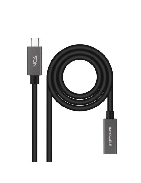 Nanocable Cable USB 3.2 Gen2 USB-C M/H 1 M Negro