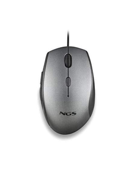 NGS WIRED ERGO SILENT MOUSE + USB TYPE C ADAP GRAY