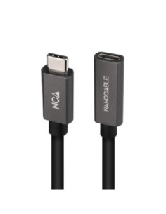 Nanocable Cable USB 3.2 Gen2 USB-C M/H 1.5 M Negro 2