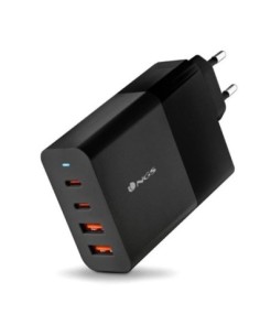 Cargador de Pared GaN Aisens ASCH-65W2P039-W/ 2xUSB Tipo-C/ 65W
