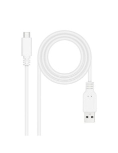 Nanocable Cable USB 2.0 3A USB-C-M/M 0.5M Blanco