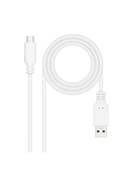 Nanocable Cable USB 2.0 3A USB-C-M/M 1M Blanco