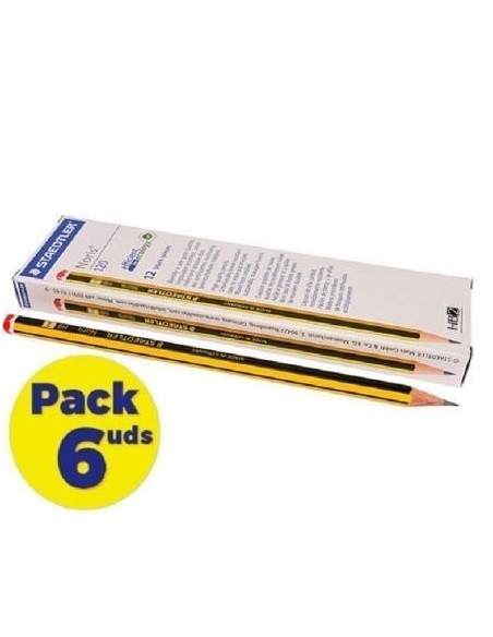 Lápices de Grafito Staedtler Noris 120-2/ HB/ 6 cajas de 12 unidades