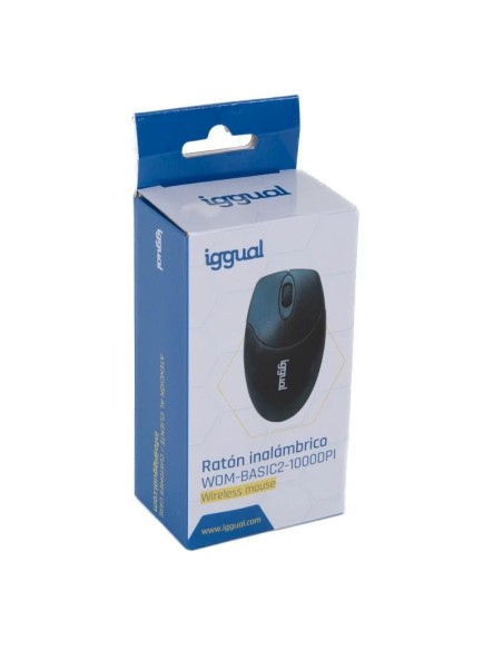 iggual Ratón inalámbrico WOM-BASIC2-1000DPI negro