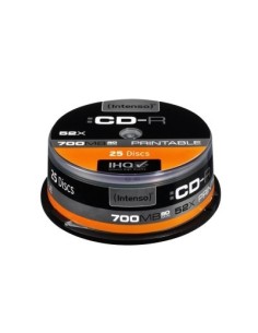 Intenso CD-R 700MB 52x Printable Tarrina 25Uds