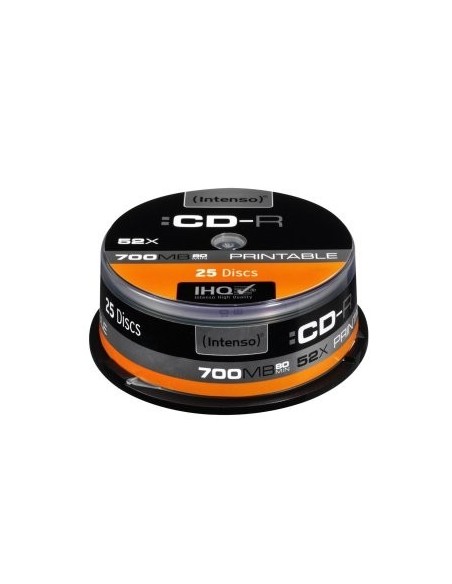 Intenso CD-R 700MB 52x Printable Tarrina 25Uds