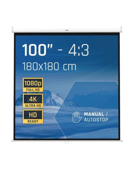 iggual Pantalla manual 4:3 100" 180x180 cm