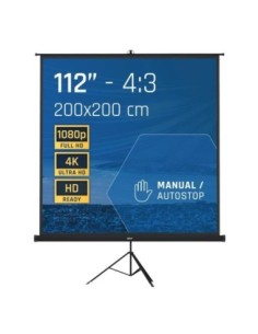 iggual Pantalla 112" 200x200 cm con trípode+bolsa