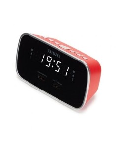 Despertador Aiwa CRU-19RD/ Radio FM/ Rojo