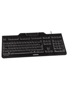 Cherry Teclado+lector chip integrado (DNIe) Negro