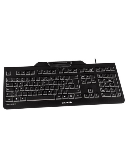 Cherry Teclado+lector chip integrado (DNIe) Negro