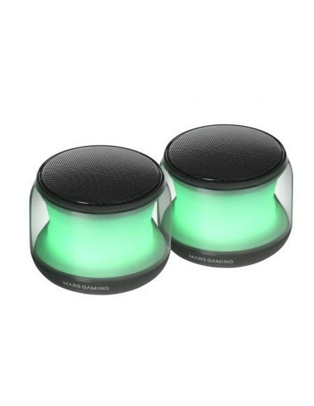 Altavoces con Bluetooth Mars Gaming MS-AURA/ 15W/ 2.0/ Negros