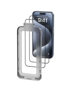 Pack de 2 Protectores de Pantalla de Cristal Templado Vention KUPTCC-30 para iPhone 16 Plus + Herramienta de Instalación Antipolvo
