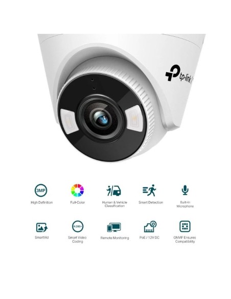 VIGI Cámara IP Turret C430 3MP PlásT Full-Color 2'